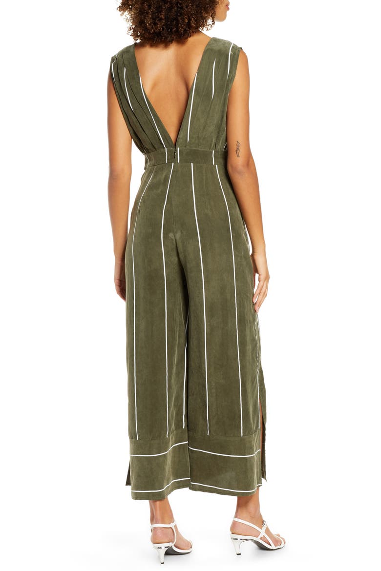 Pia Sleeveless Split Wide Leg Jumpsuit, Alternate, color, PENNY STRIPE