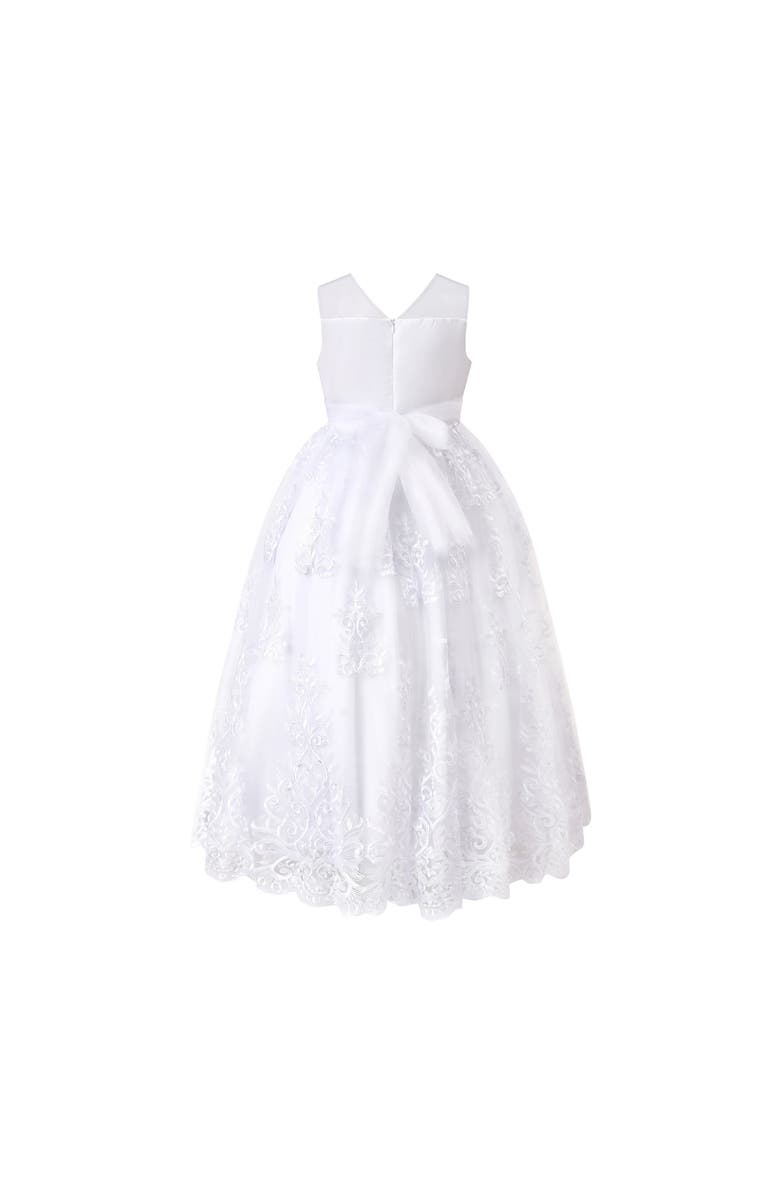 Tulleen Auresta Lace Sleeveless Dress, Alternate, color, White