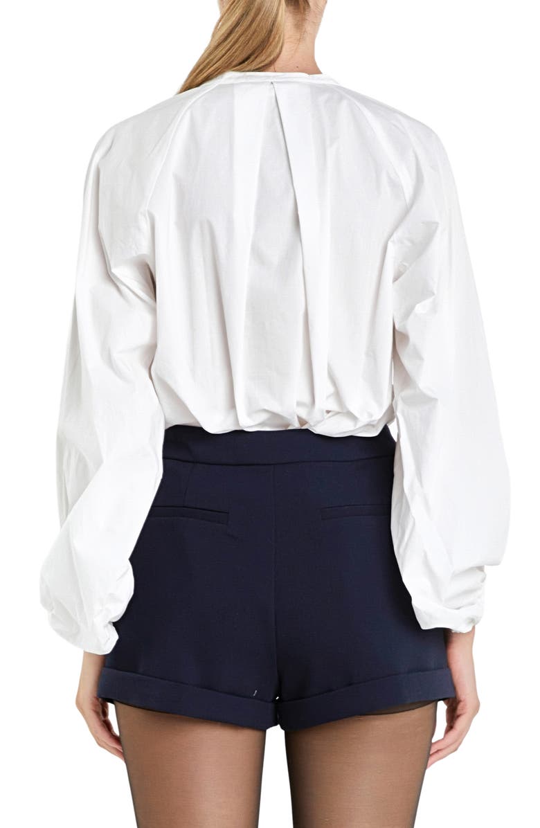 English Factory Cotton Poplin Button-Up Top, Alternate, color, 