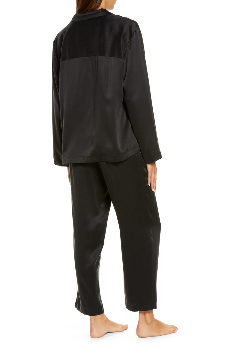 Lunya Long Sleeve Washable Silk Pajamas, Alternate, color,