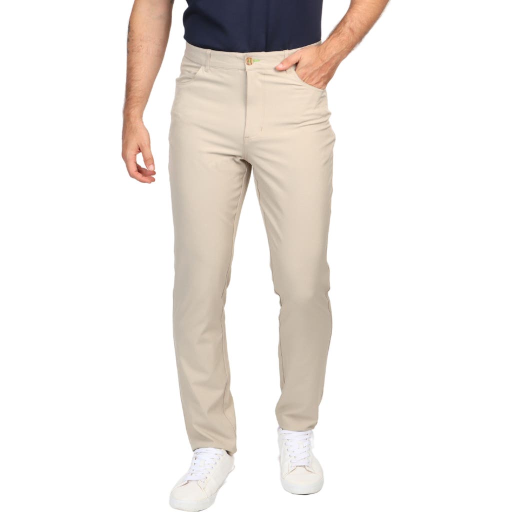 Tailorbyrd Five-pocket Performance Pants In Khaki