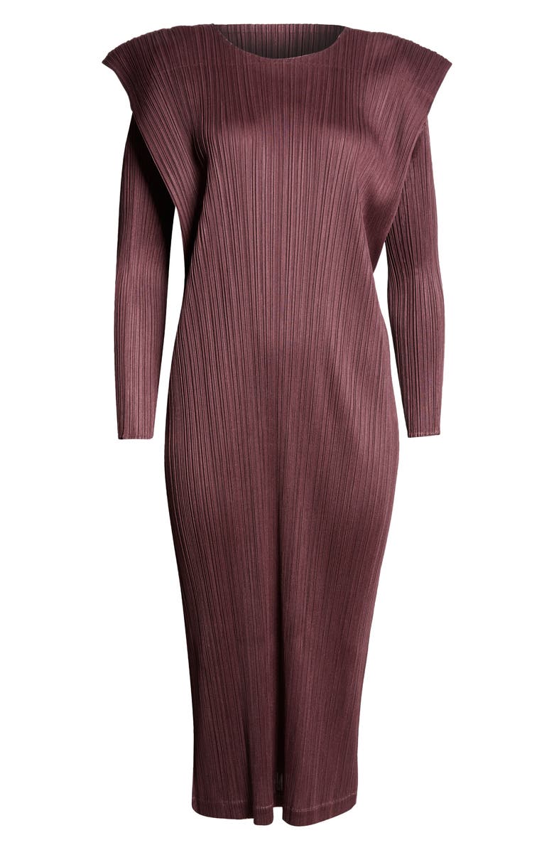 Pleats Please Issey Miyake Monthly Colors September Pleated Long Sleeve Dress, Alternate, color, 