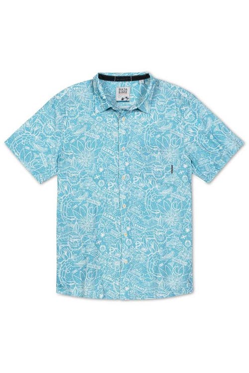 Baja Llama Men's Mongol Rally Blue - 7-seas™ Button Up In Blue