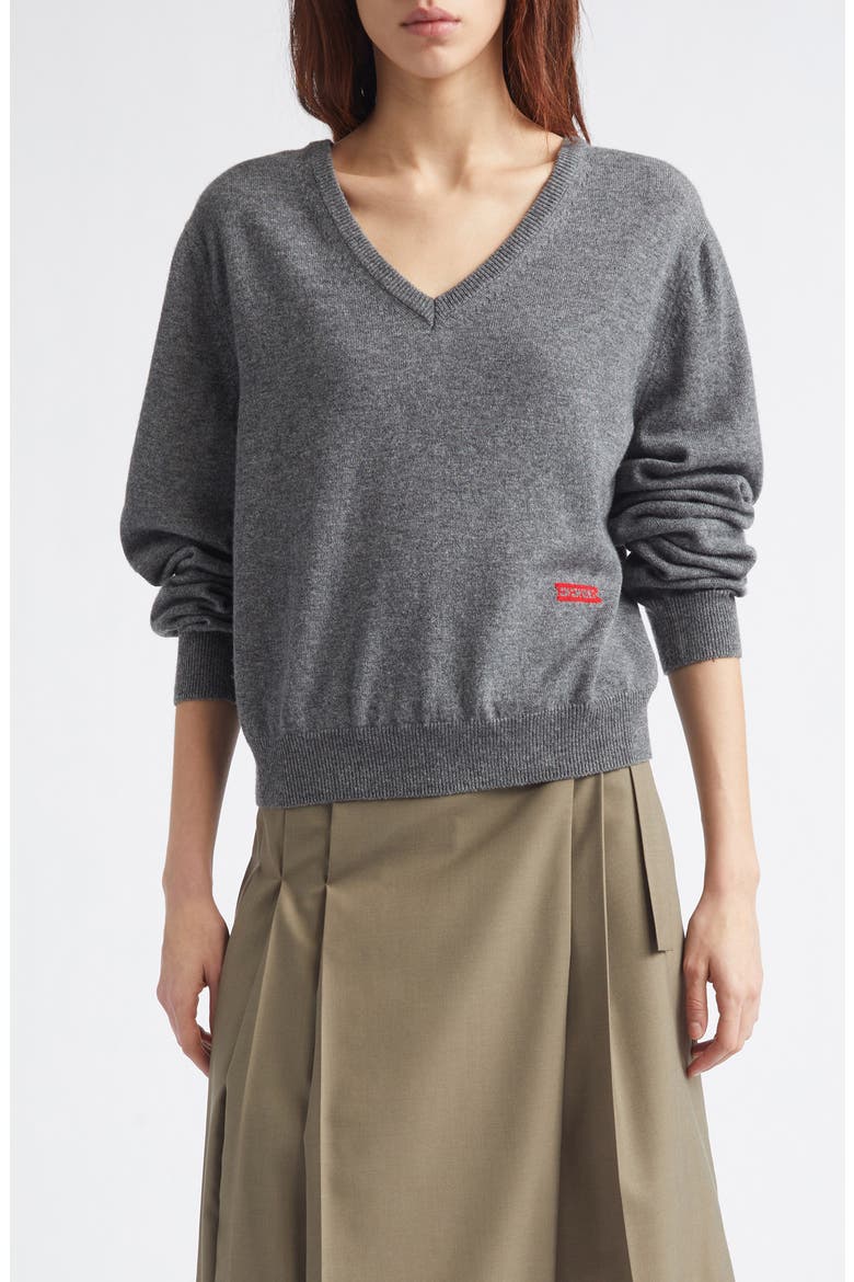 Classic Wool & Cashmere V-Neck Sweater, Main, color, MELANGE GREY