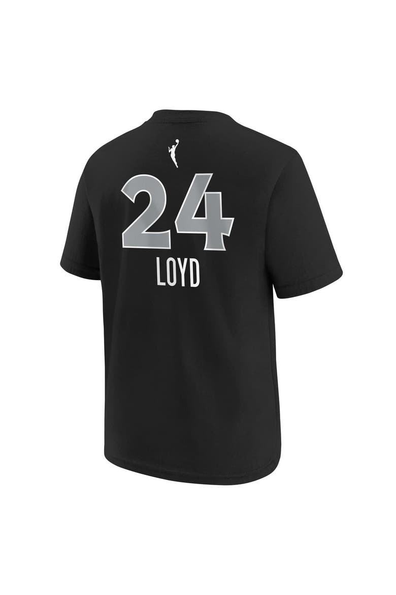 Youth Nike Jewell Loyd Black Las Vegas Aces Explorer Edition Name & Number T-Shirt, Alternate, color, Black