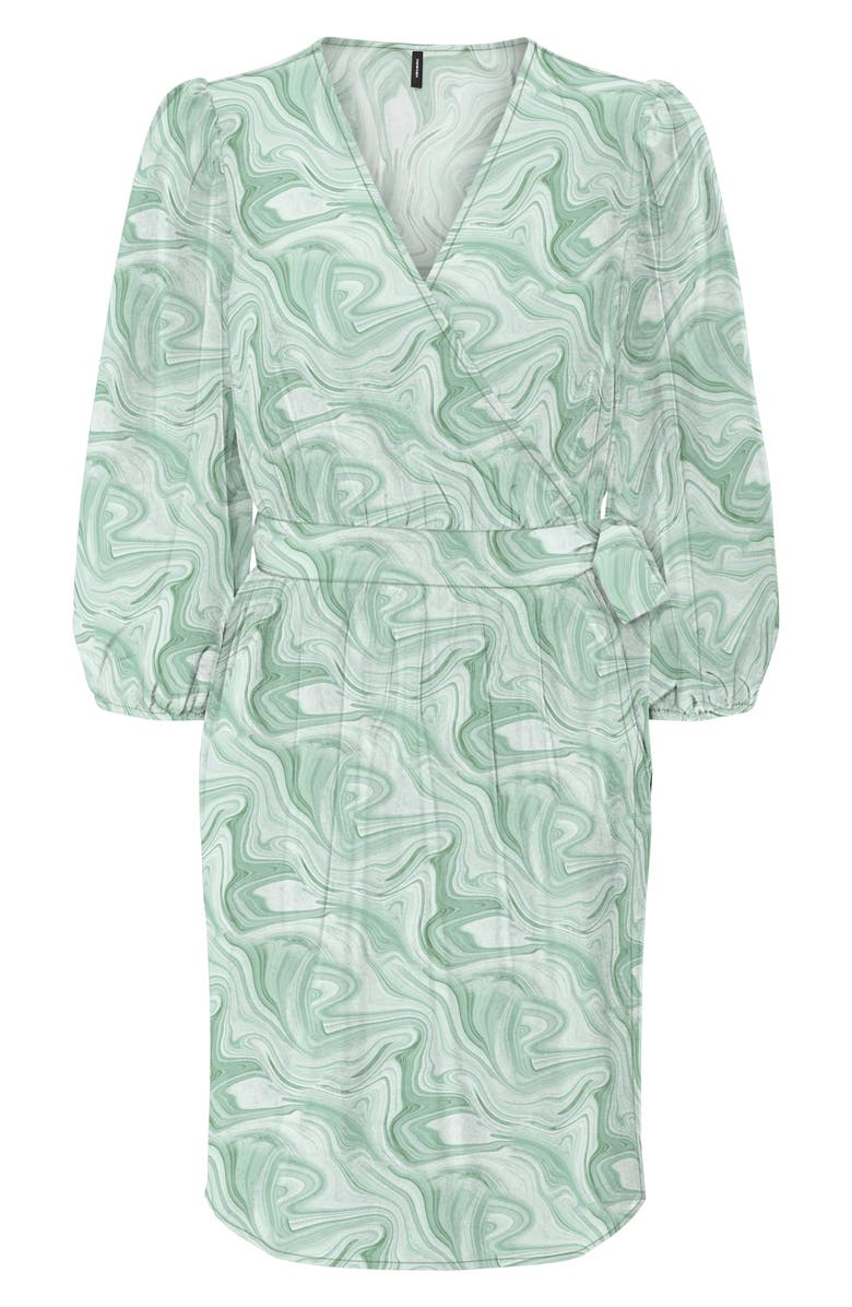 VERO MODA Juno Marbleized Wrap Front Dress, Alternate, color, 