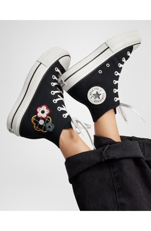 Converse Chuck Taylor All Star Lift Plaid Floral High Top Platform Sneaker In Multi