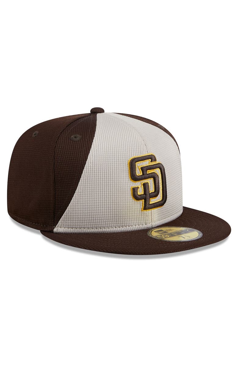 New Era Men's New Era Brown San Diego Padres 2024 Batting Practice 59FIFTY Fitted Hat, Alternate, color, Brown