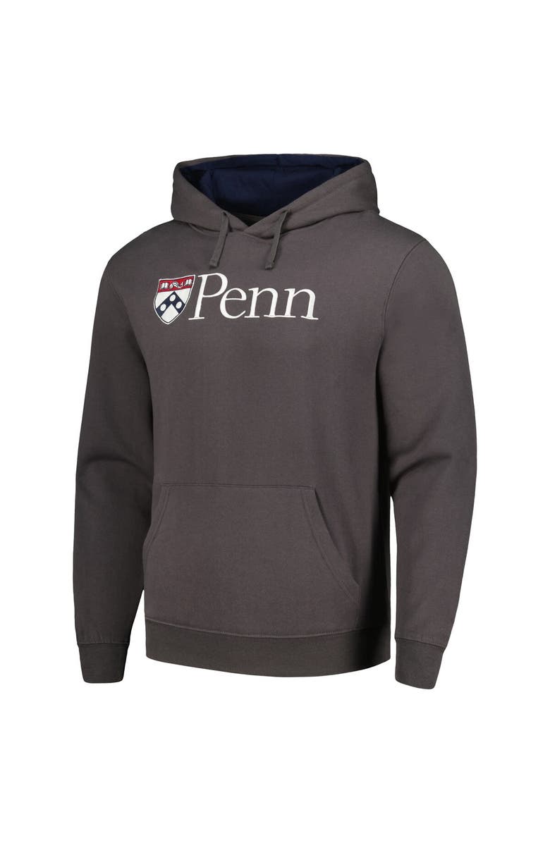 COLOSSEUM Men's Colosseum Charcoal Pennsylvania Quakers Arch and Logo Pullover Hoodie, Alternate, color, Charcoal