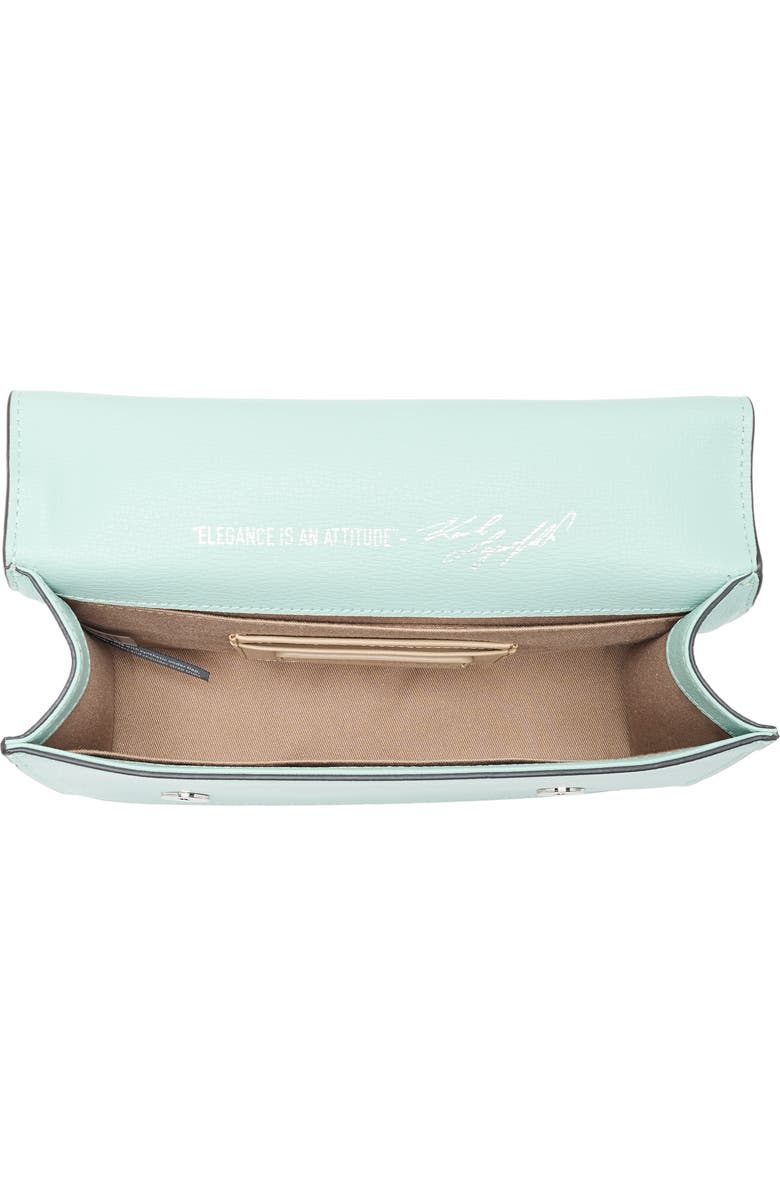 KARL LAGERFELD PARIS Simone Leather Satchel, Alternate, color, Fresh Mint