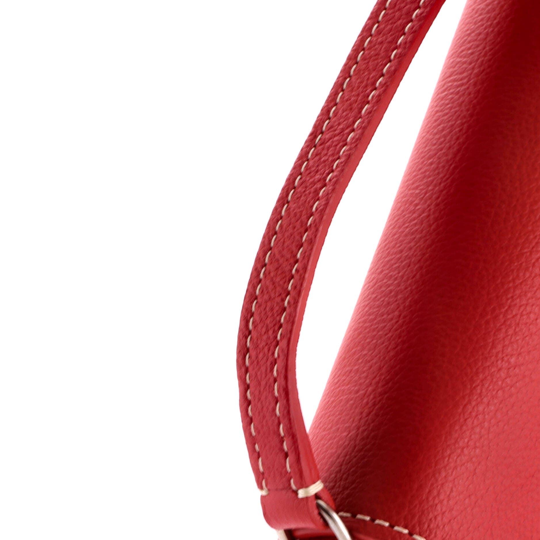 Chypre Wallet on Strap Coated Canvas with Leather, Alternate, color, Red