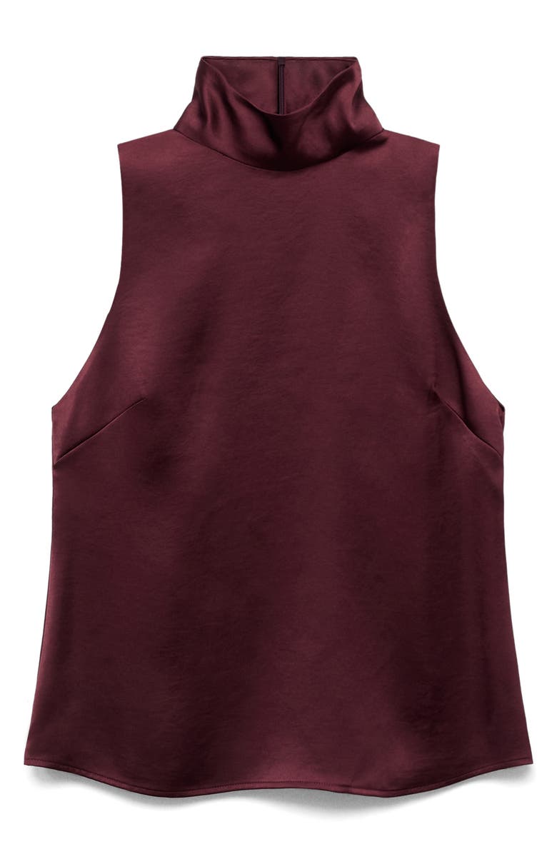 MANGO Stonak Sleeveless Satin Top, Alternate, color, Wine