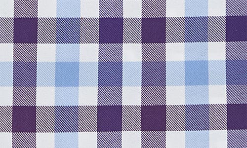 David Donahue Plaid Performance Stretch Button-up Shirt In Blue/purp