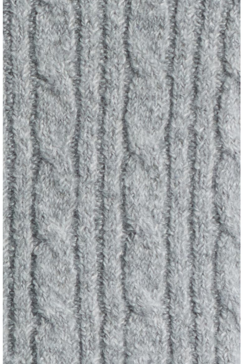 Cable V-Neck Sweater, Alternate, color, GRAY