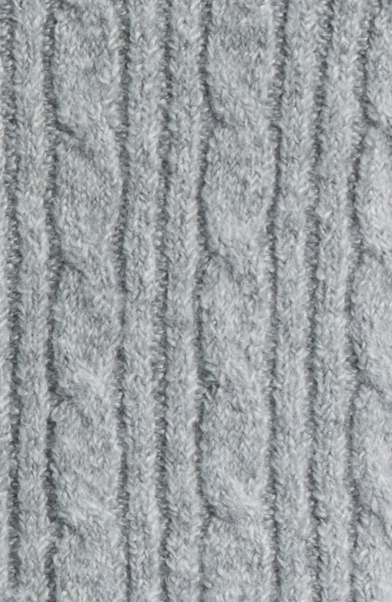 CITY BLUES Cable V-Neck Sweater, Alternate, color, Gray