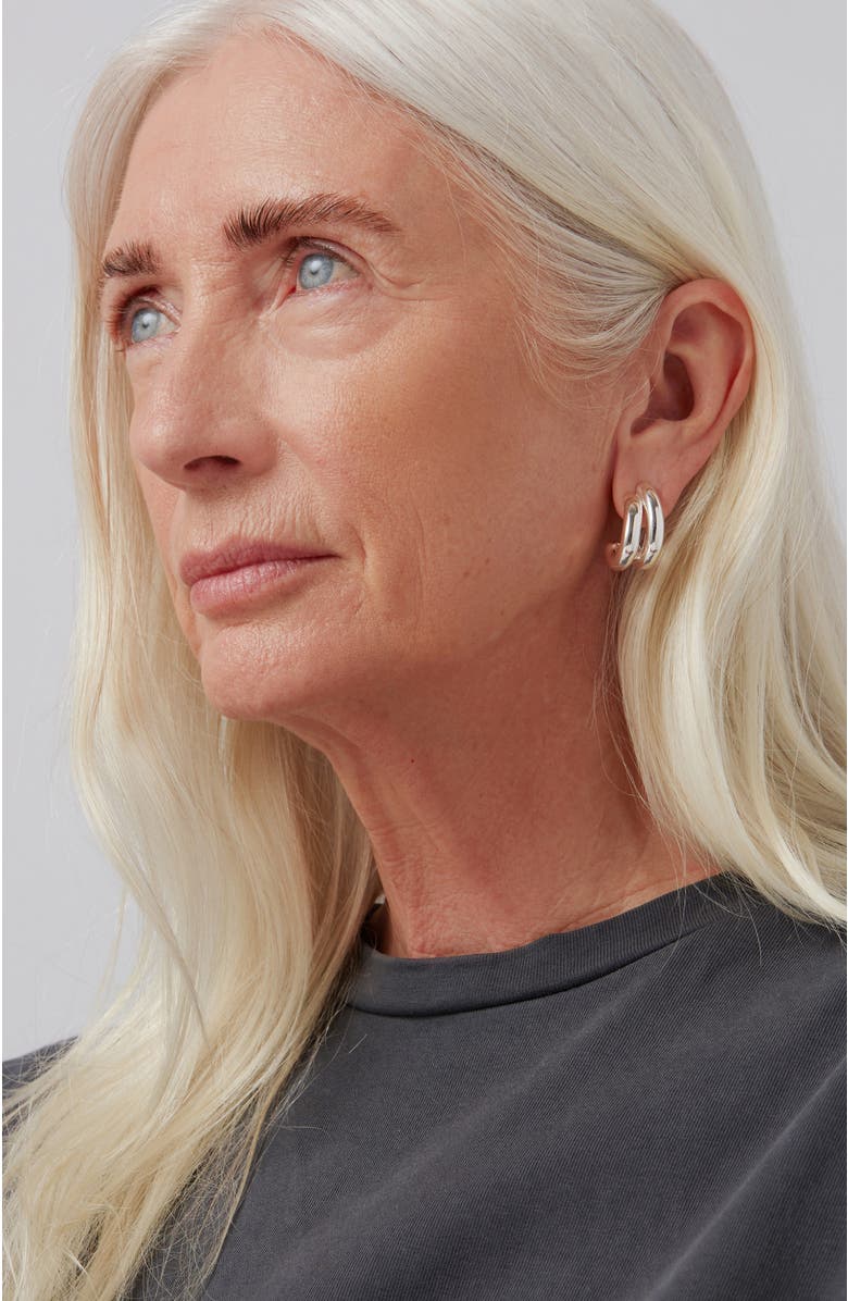 Jenny Bird Florence Hoop Earrings, Alternate, color, High Polish Silver