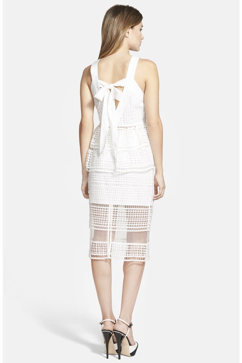 Lace Overlay Pencil Skirt, Alternate, color, IVORY