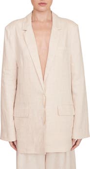 STAUD Maxwell Linen Blazer