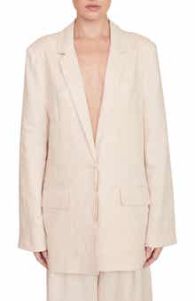 STAUD Maxwell Linen Blazer