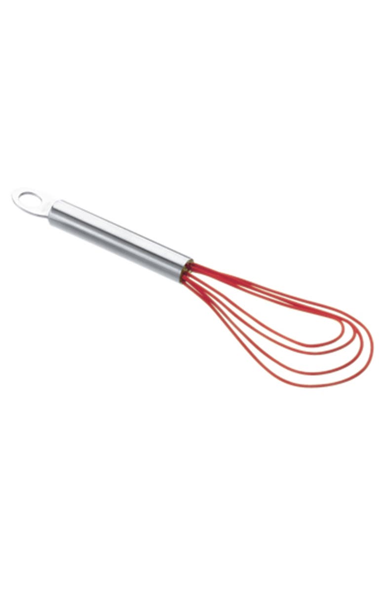 CUISIPRO 8 Inch Silicone Flat Whisk, Red, Main, color, Red