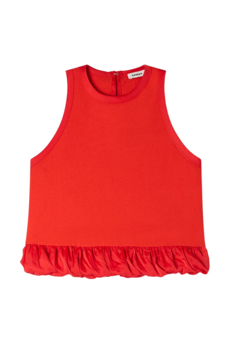 Ruffle top, Alternate, color, Red