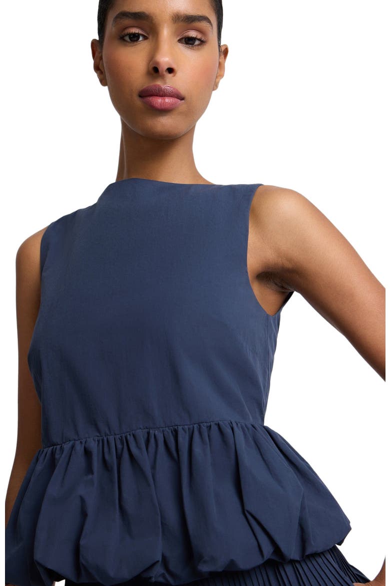 Boatneck Bubble Top, Alternate, color, Noir Navy