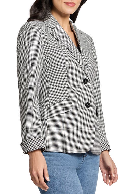 Jones New York Gingham Check Blazer In Jones Black/nyc White