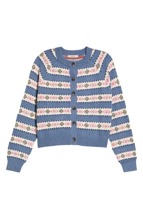 Fiorella Fair Isle Cotton Blend ardigan