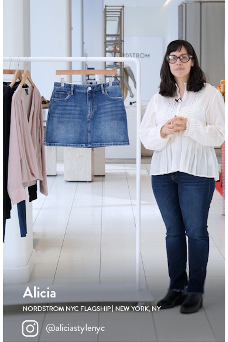 Joss Buckle Back Denim Miniskirt video