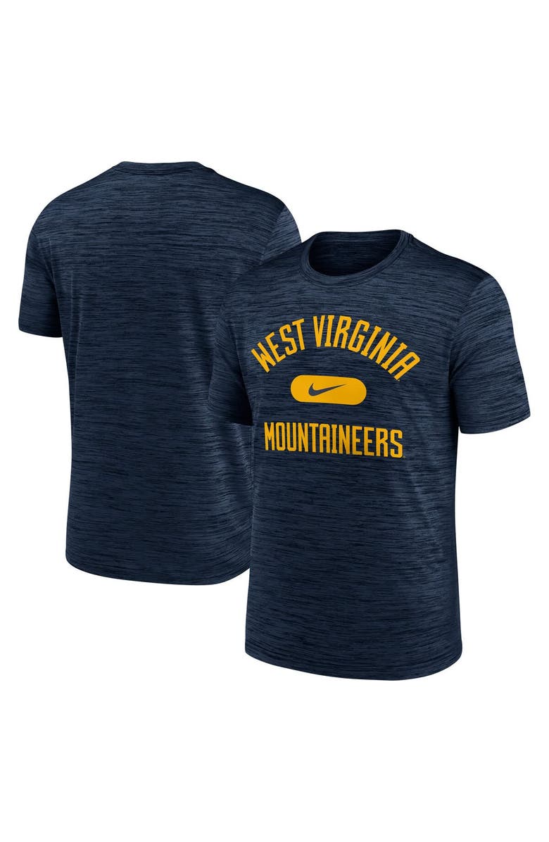 Nike Men's Nike Navy West Virginia Mountaineers Velocity Mascot Performance T-Shirt, Main, color, Navy