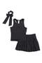 Kids' Tank, Pleated Skort & Bow Scrunchie Set