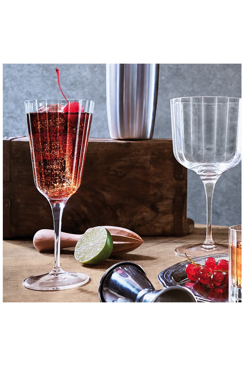 Bach Set of 4 Retro Wine Glasses, Alternate, color, CLEAR