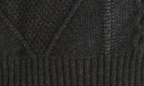 Universal Standard Mixed Cable Stitch Cardigan In Graphite