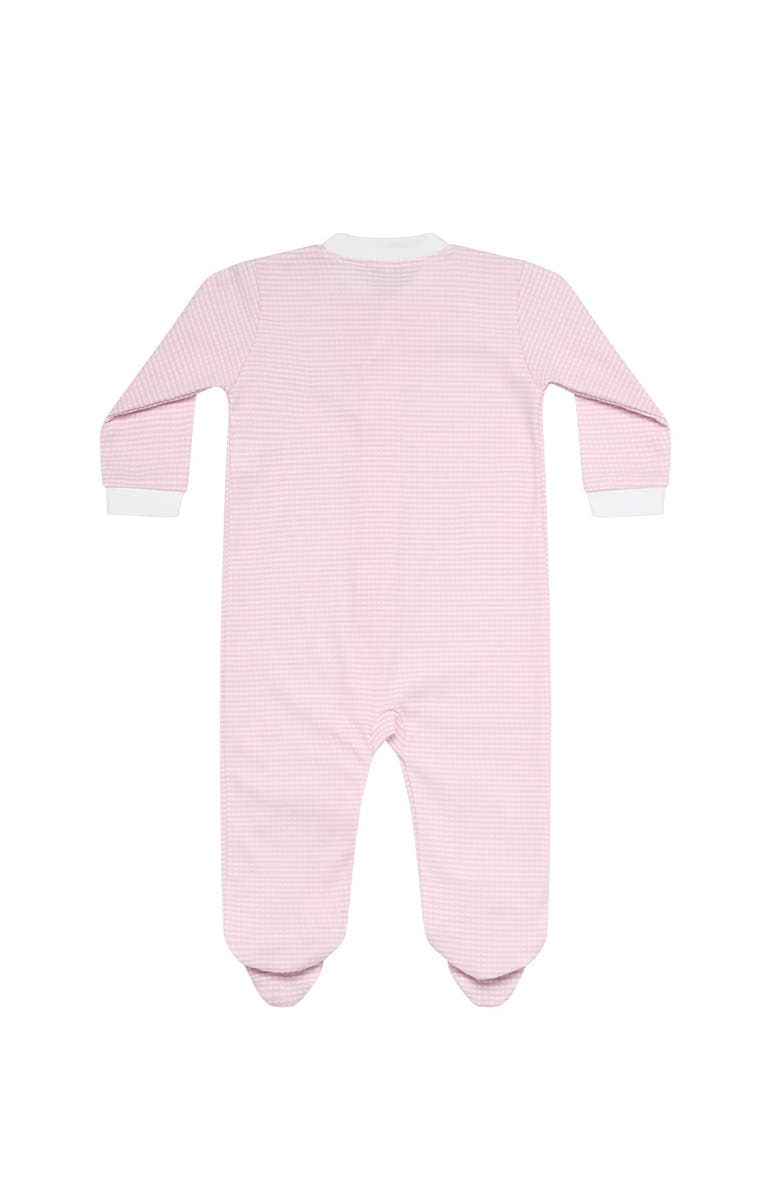 Nellapima Pink Gingham Zipper Footie - Baby, Alternate, color, Pink