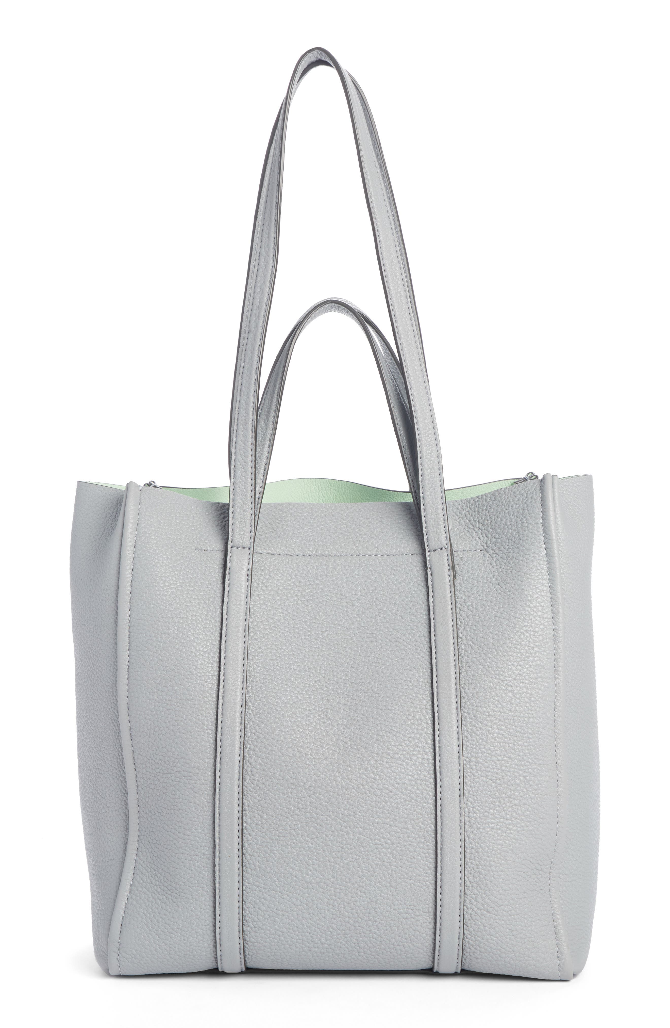 The Marc Jacobs The Tag 27 Leather Tote, Alternate, color, GREY