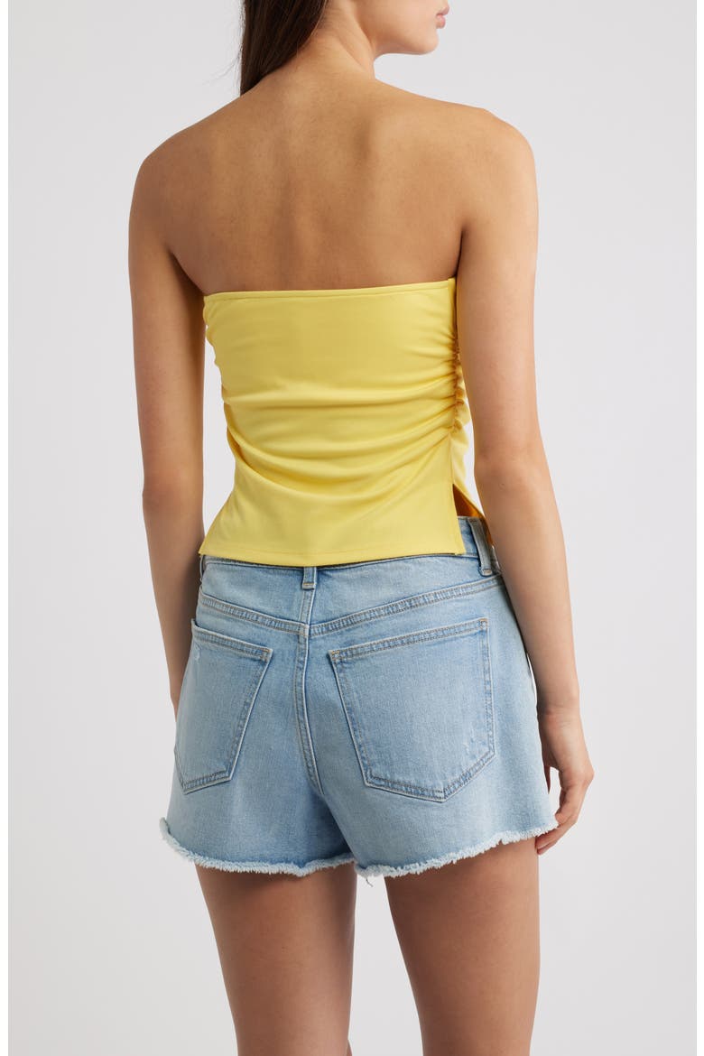 Ophelia Ruched Tube Top, Alternate, color, YELLOW