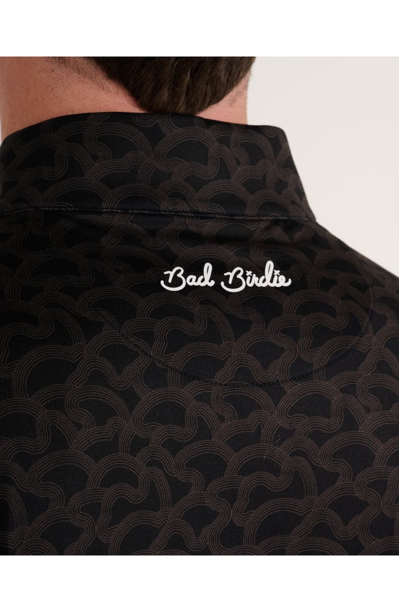 Bad Birdie DNA Swirl Print Quarter Zip Golf Pullover, Alternate, color, 