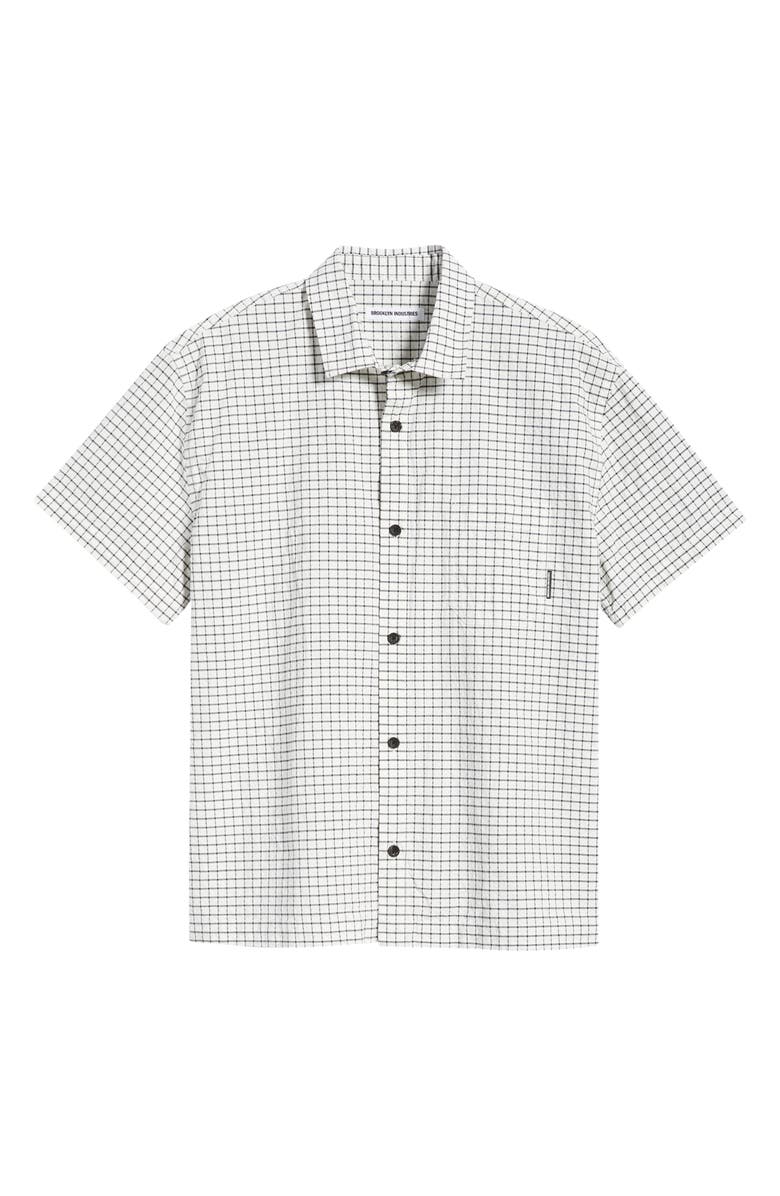 Brooklyn Industries Check Short Sleeve Cotton Button-Up Shirt, Main, color, 