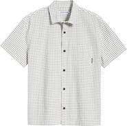 Brooklyn Industries Check Short Sleeve Cotton Button-Up Shirt