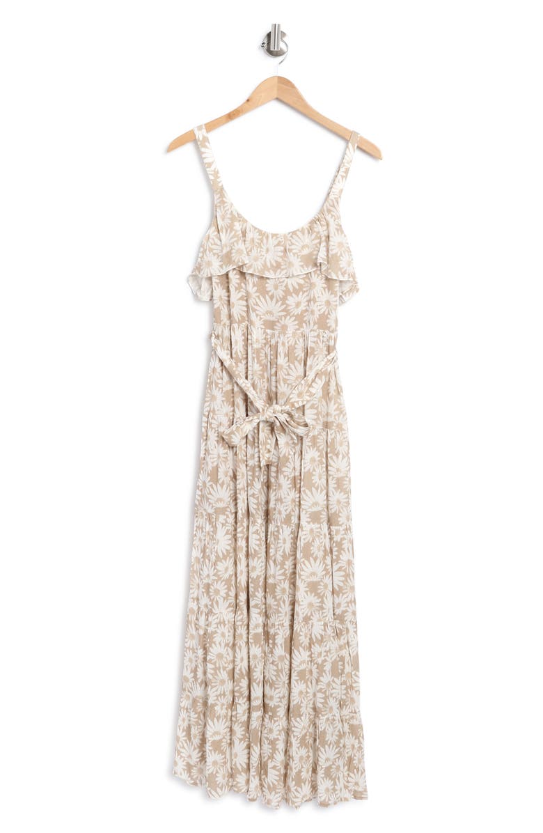 PAIGE Tecin Floral Ruffle Maxi Dress, Alternate, color,