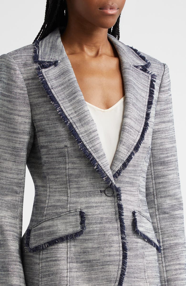 Cinq à Sept Sallie Metallic Fringe Blazer, Alternate, color,