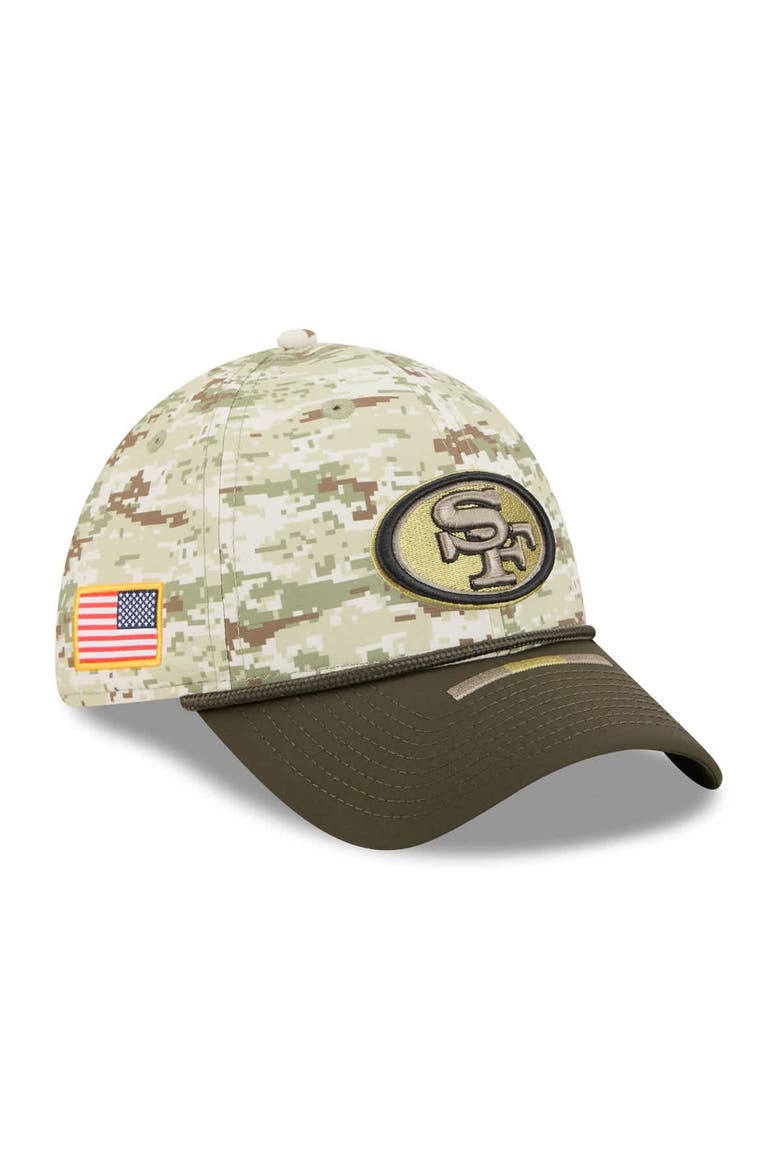 Men's New Era  Camo San Francisco 49ers 2025 Salute to Service 39THIRTY Flex Hat, Main, color, Camo