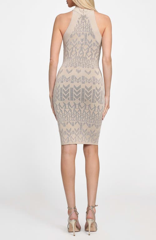 Marciano Billie Monogram Jacquard Sweater Dress In White