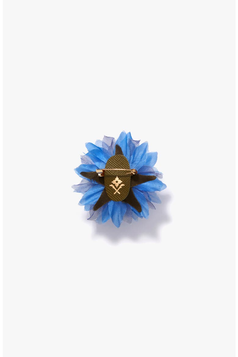 The Blue Cornflower Floral Brooch, Alternate, color, Blue