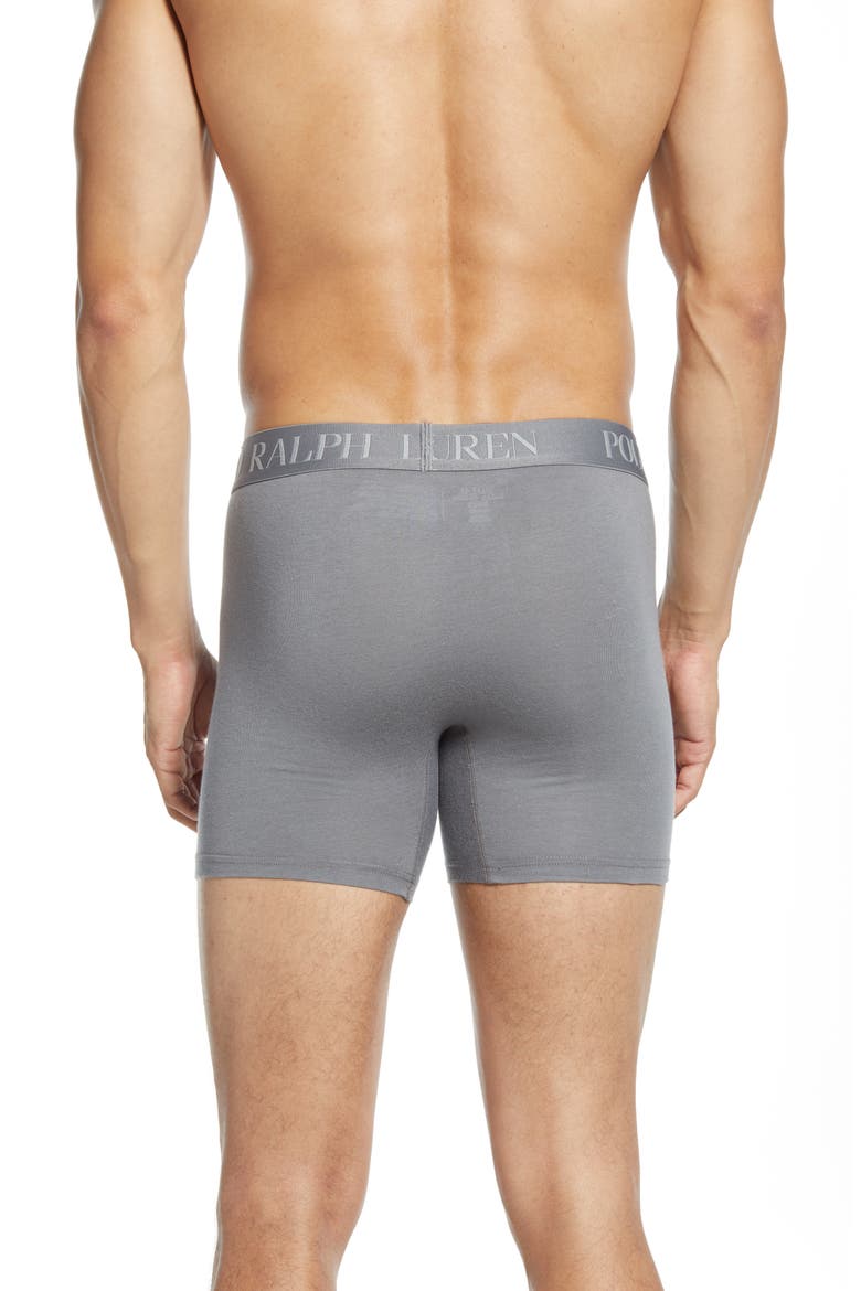 4D 3-Pack Cotton & Modal Boxer Briefs, Alternate, color, WHITE/ GREY