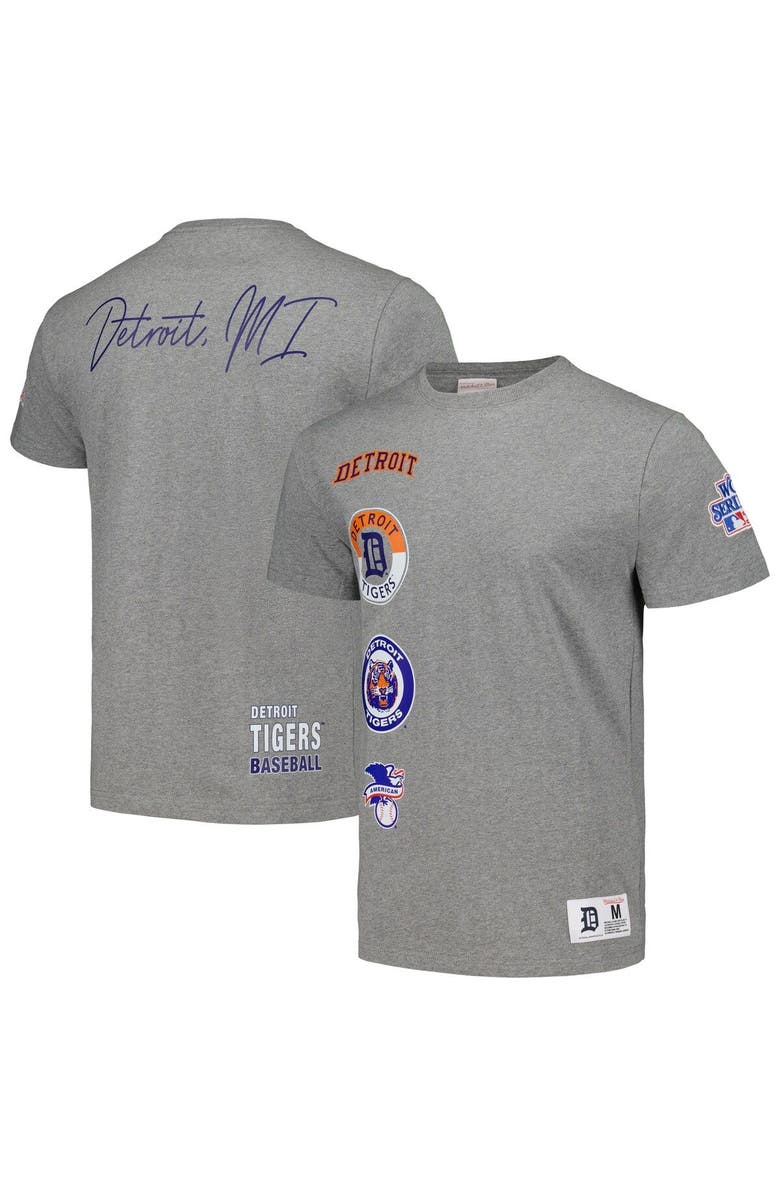 Mitchell & Ness Men's Mitchell & Ness Heather Gray Detroit Tigers Cooperstown Collection City Collection T-Shirt, Main, color, 