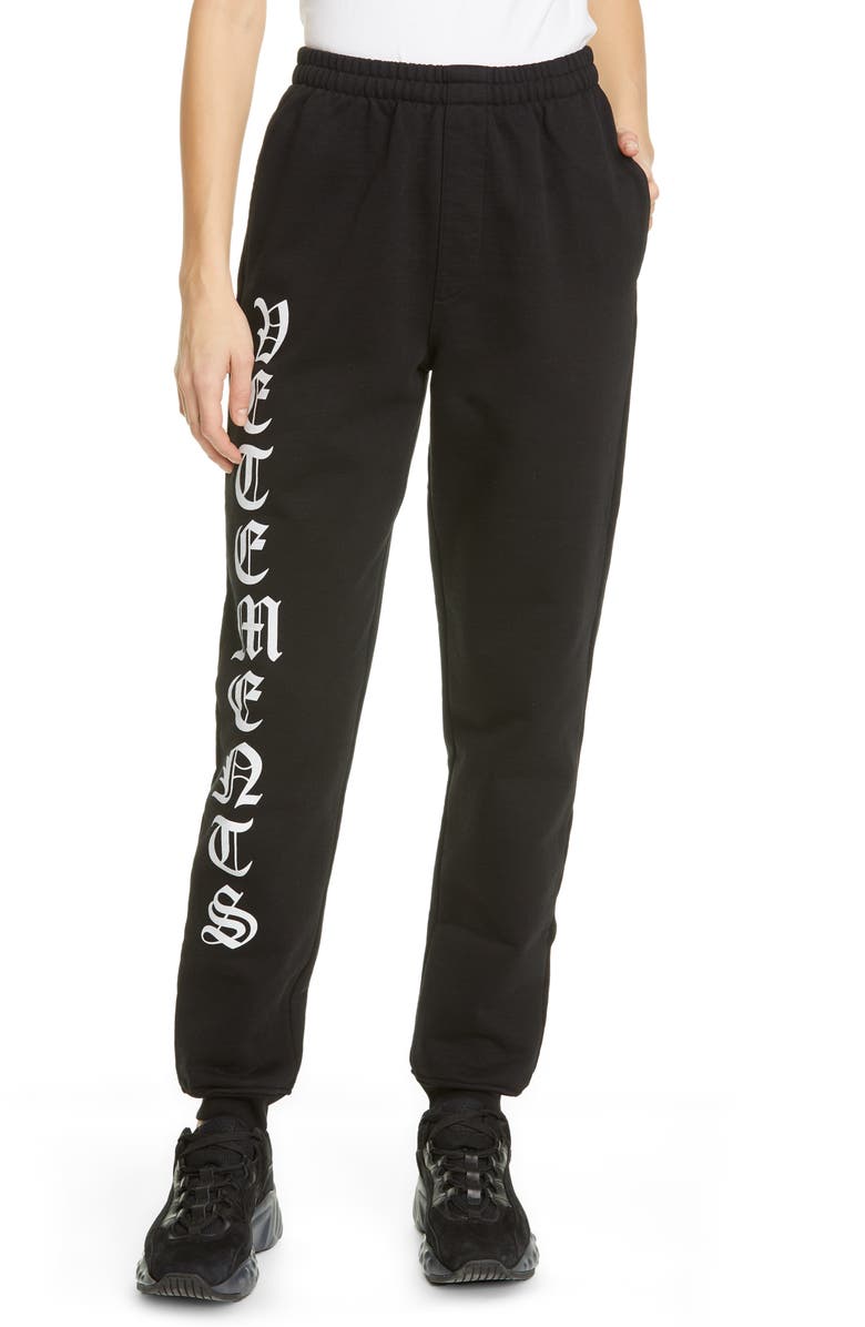 VETEMENTS Gothic Logo Sweatpants, Main, color,