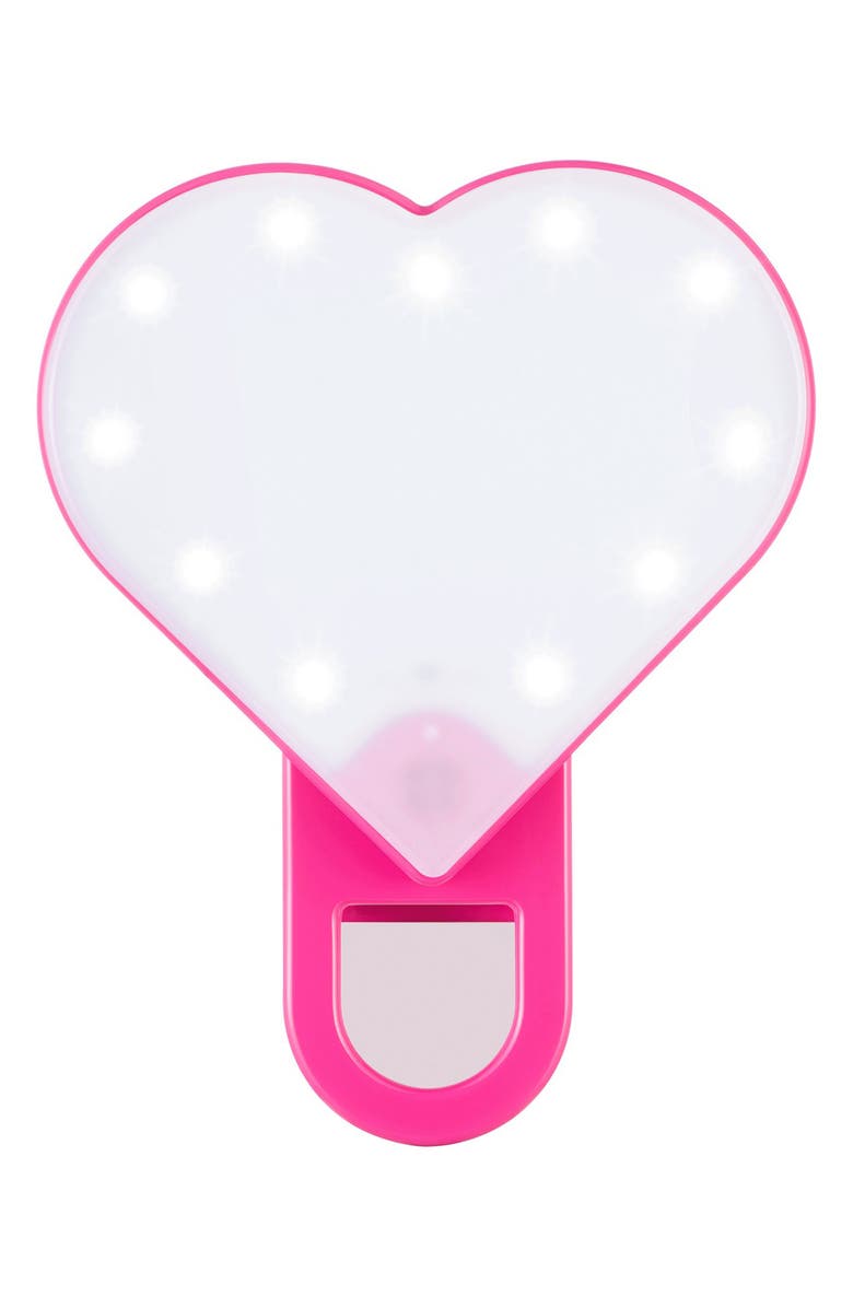 Riki Loves Riki Sweetheart Clip-On LED Selfie Mirror, Main, color,