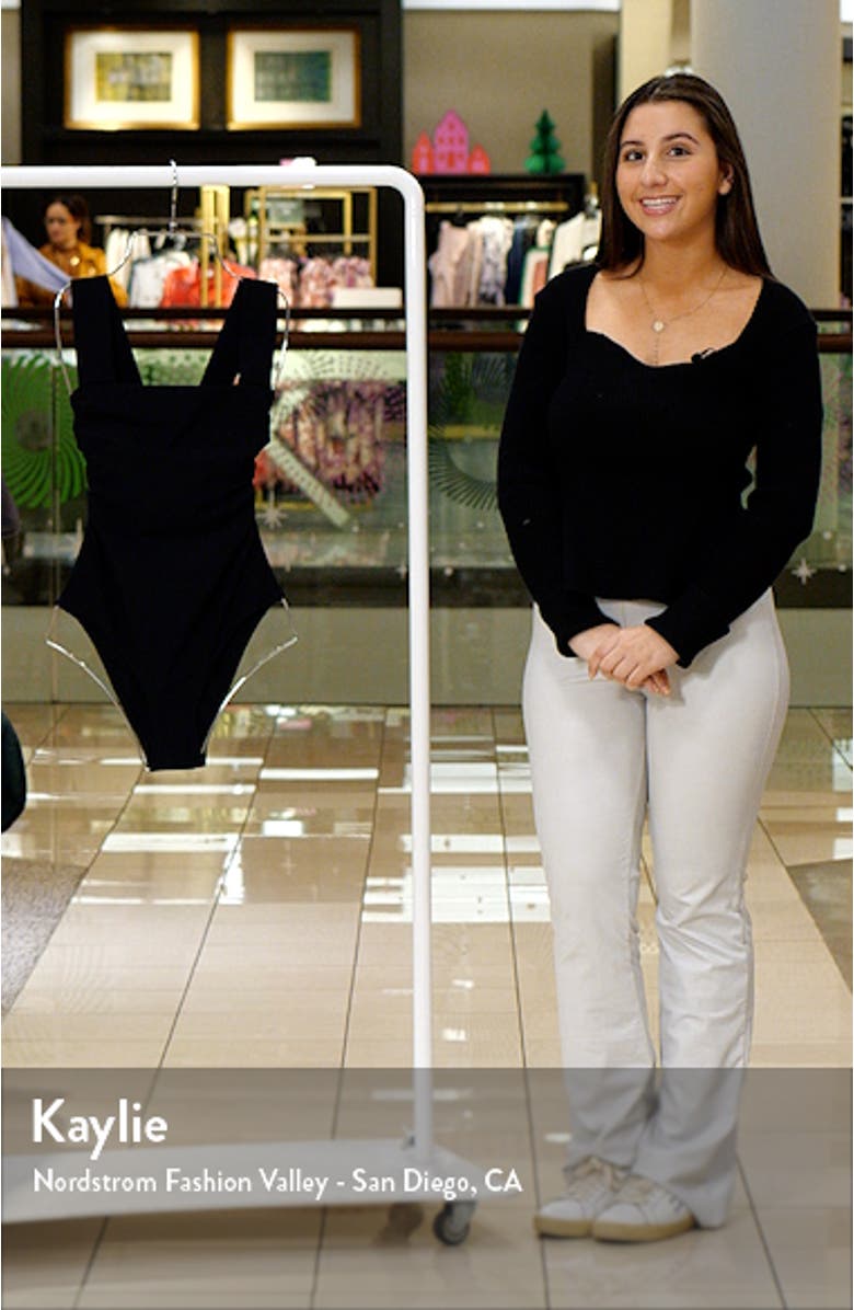 Gwen Square Neck One-Piece Swimsuit, sales video thumbnail