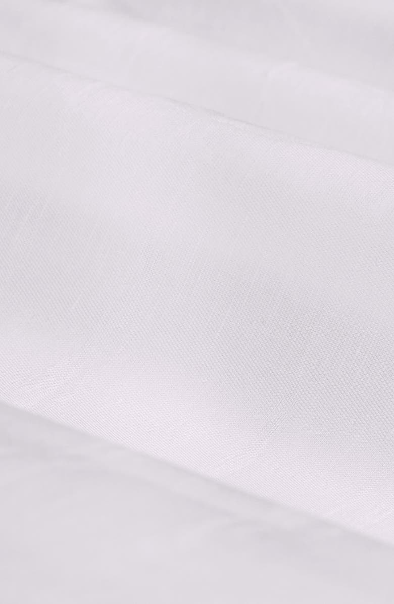 Bugatchi Orson Short Sleeve Cotton & Linen Button-Up Shirt, Alternate, color, White